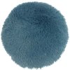 Dekorační polštář MATS kulatý 40 cm modrý s hebkým povrchem