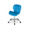 Ergonomické kancelářské křeslo AVOLA VELVET v modré barvě