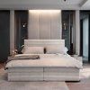 Komfortní postel boxspring ISPIRA 160x200 cm v krémovém provedení