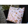 Stylový venkovní polštář ELAROSA 45x45 krémový s lučními květy