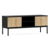 TV stolek LANZZI 120x40 cm černý/dub artisan s moderním designem