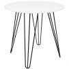 Stylový bílý jídelní stůl HARRY 90x90 s odlehčenými kovovými nohami