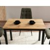 Elegantní stůl DAMAR s černými nohami a dub artisan deskou