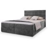 Moderní boxspring postel GLORIEN VELVET 160x200 cm – elegantní šedá