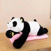 Plyšová PANDA s dětskou dekou uvnitř, černobílá