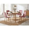 Stylová jídelní židle TURIN růžová se sametovým čalouněním