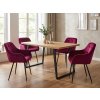 Elegantní křeslo LOREN VELVET tmavě růžové – do jídelny i obýváku