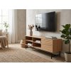 Designový TV stolek VALMOR 140x40 cm, dekor dub s úložným prostorem
