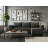 Stylová rozkládací sedací souprava do L LIVARO 251x140 cm, tmavě šedá