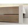 Minimalistická postel IKAROS DOUBLE 90 x 200 cm bílá/dub sonoma