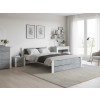 Postel IKAROS DOUBLE 140 x 200 cm, beton/bílá