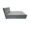 Čalouněná postel boxspring DIRELIS TRINITY 180x200 cm šedá s elegantním prošíváním