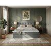 Čalouněná postel boxspring DIRELIS TRINITY 180x200 cm šedá v elegantním provedení
