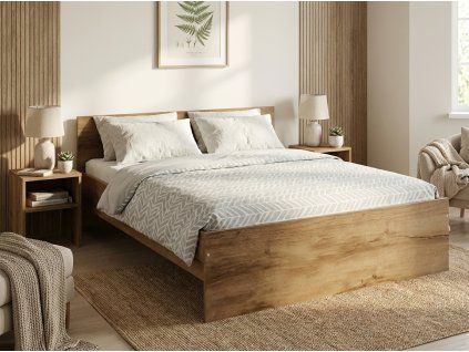 Postel ELISA 120 x 200 cm, dub artisan