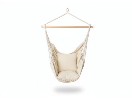 Béžové závěsné křeslo DAGO pro pohodlný relax doma i venku