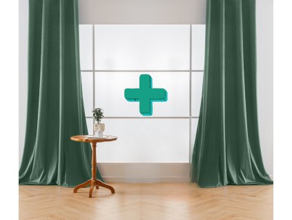 Zatemňovací závěsy VELVET mentolové 140x250 cm (2 ks), kovové kroužky