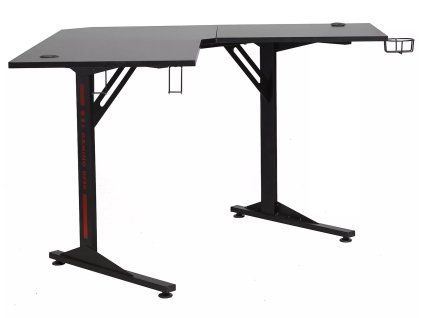 Rohový psací stůl B-219 černý s moderním a praktickým designem