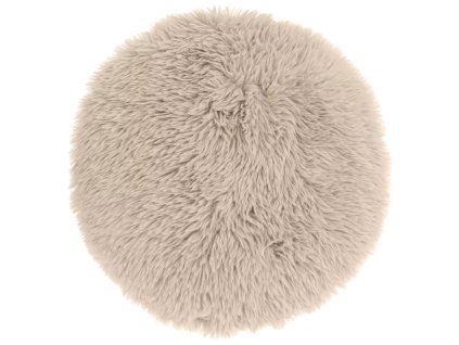 Kulatý chlupatý polštářek MATS světle šedý 40 cm pro útulný interiér