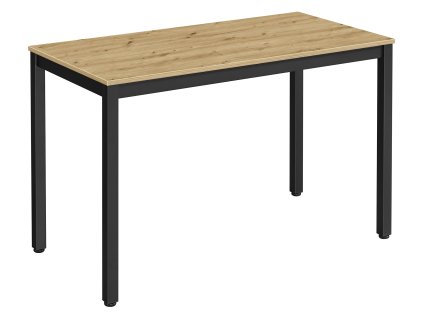 Moderní jídelní stůl TESSA 120x60 cm dub artisan a černé nohy