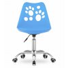 Ergonomická modrá židle PRINT s výřezem tlapky na opěrce