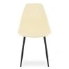 Stylová krémová židle OSAKA s černou podnoží