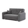 Razvlačiva dvosjedna sofa LAINE, siva