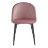 Designová jídelní židle BELLO – růžový samet pro luxusní interiér