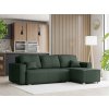 Tmavě zelená rohová pohovka COSARO, oboustranná s úložným prostorem