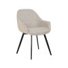 Elegantní jídelní židle VINTO BREGO světle béžová – pohodlí a styl v jednom