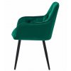Jídelní křeslo JORK VELVET tmavě zelené s pohodlným čalouněním