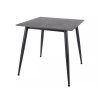 Stylový čtvercový stůl RION 80x80 cm s černým mramorovým dekorem
