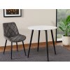 Designový jídelní stůl RION 90 cm bílý mramor s kovovou podnoží