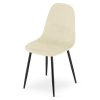 Designová jídelní židle COMO samet béžová s černými nohami