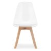Stylová židle KITO čirá s masivními bukovými nohami