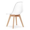 Průhledná jídelní židle KITO s nohami z buku