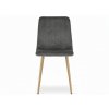 Moderní Tmavě šedá sametová židle LAVA GRAPHITE GRAY na kovových nohách