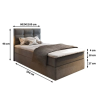 Postel boxspring GLORIEN VELVET 100x200 cm – pohodlí a elegance