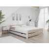 Elegantní postel IKAROS DOUBLE 140 x 200 cm bílá/dub sonoma do světlého interiéru