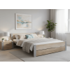 Postel IKAROS DOUBLE 180 x 200 cm, dub sonoma/šedá