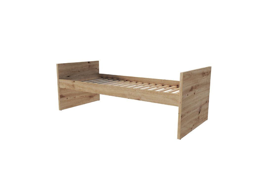 VERSO BAZA ágy 90x200 cm kézműves tölgy