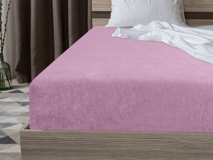 Frottír EXCLUSIVE rózsaszín lepedő 140x200 cm
