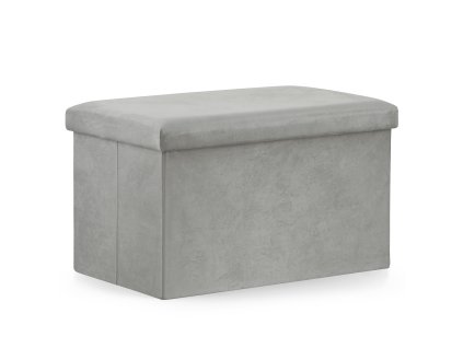 FURELA VELVET XL szürke összecsukható puff 60 x 38 x 38 cm