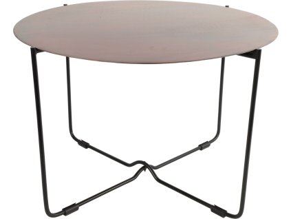 Růžový kovový konferenční stolek BRIVIO 62 cm