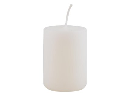 Klasická bílá sloupová svíčka WHITE 6 cm do každého interiéru