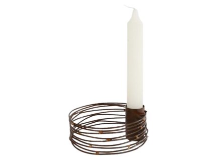 Elegantní kovový svícen MIRELLA s měděným vzhledem