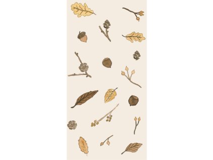 Servírovací ubrousky AUTUMN LEAVES 40x40 cm, 16 ks s podzimními motivy