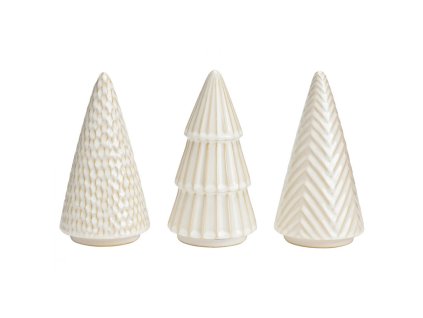 Vánoční porcelánový stromek CHRISTMAS TREE 20 cm bílý – elegantní dekorace