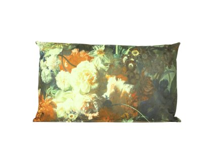 Venkovní polštář s květy ANNAS 30x50 cm barevný – stylová zahradní dekorace