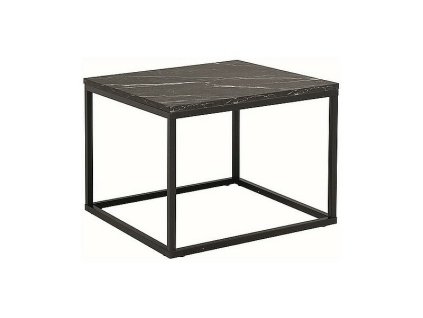 Moderní konferenční stolek ROSSI B 60x60 – dekor mramor a černý rám