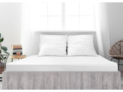 Bílé jersey prostěradlo z mako bavlny LUXORA 180 x 200 cm pro pohodlný spánek